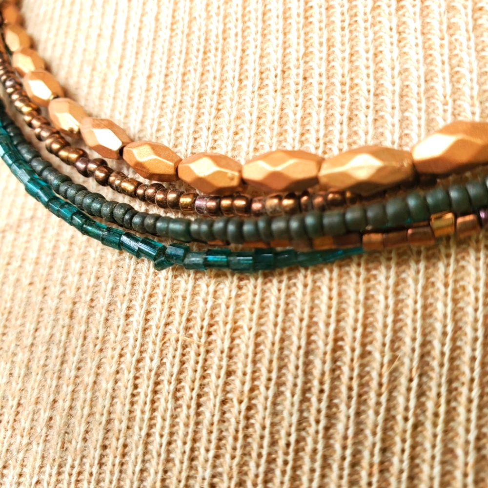 5 Strand Beaded Necklace